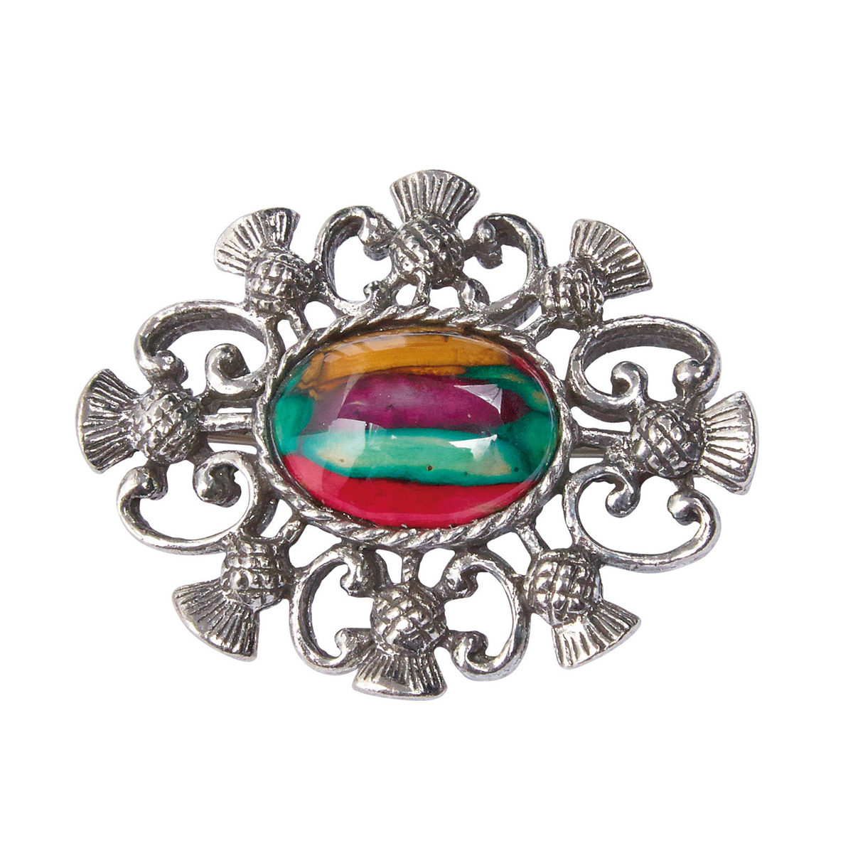 Multi Thistle Brooch