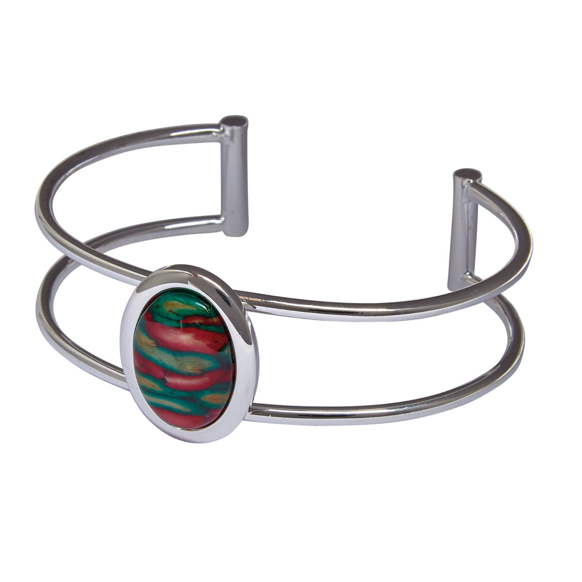 Double Bar Oval Bangle