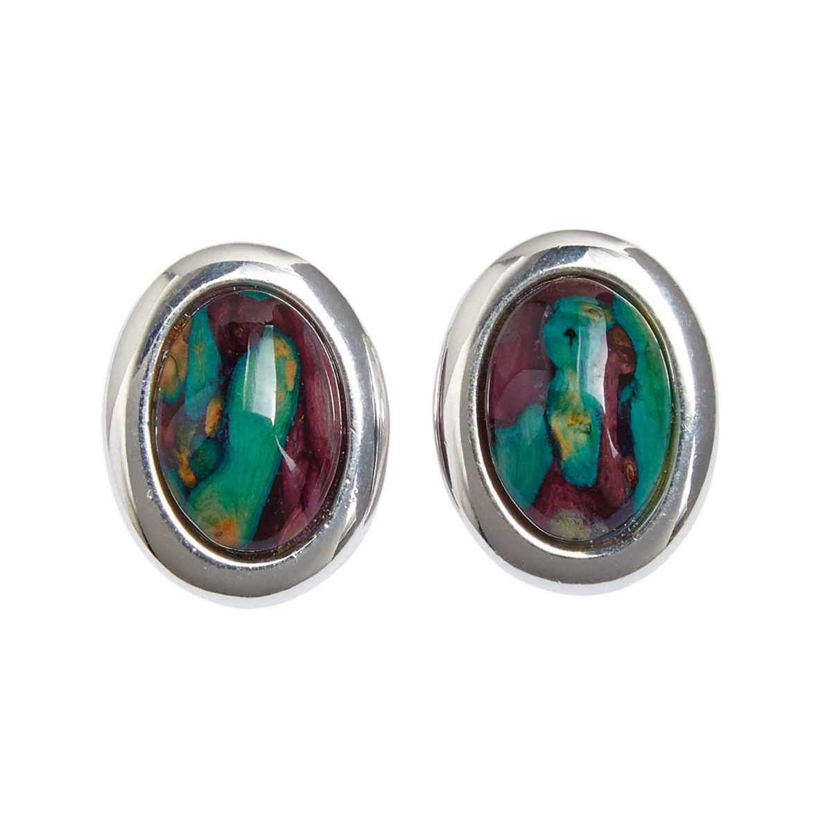 Oval Clip Earrings