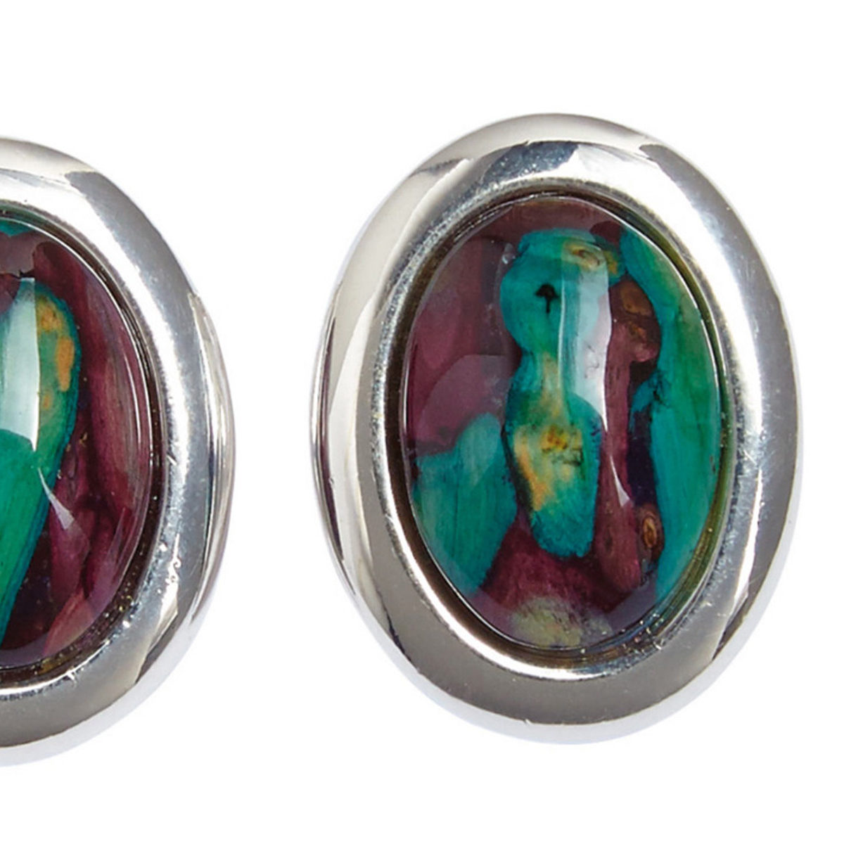 Oval Clip Earrings