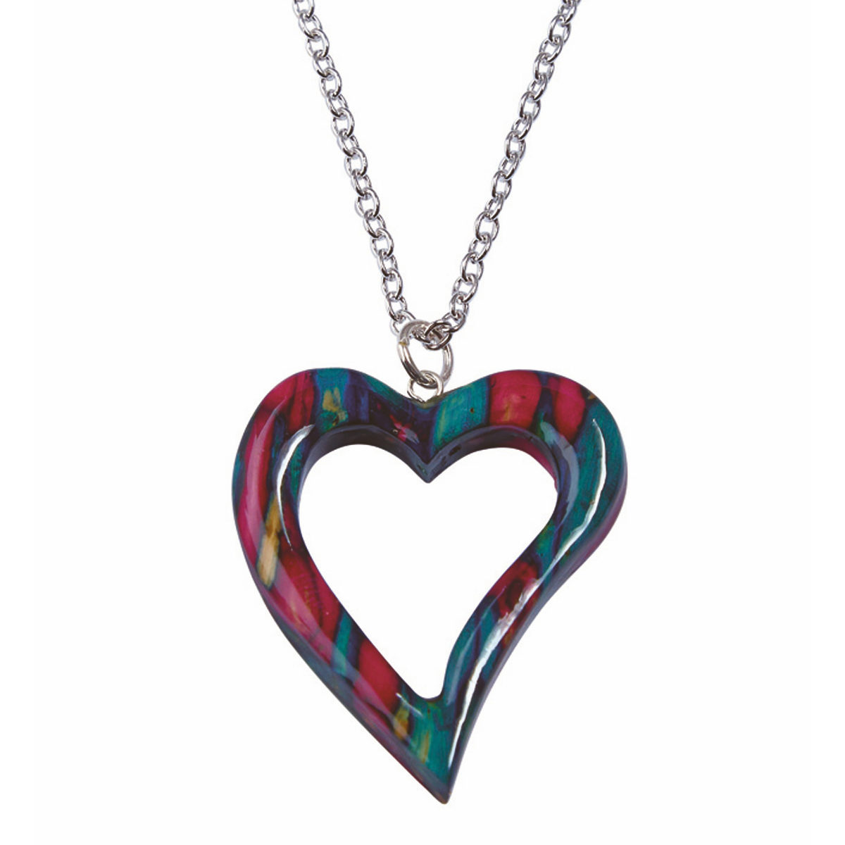 Open Heart Heather Pendant