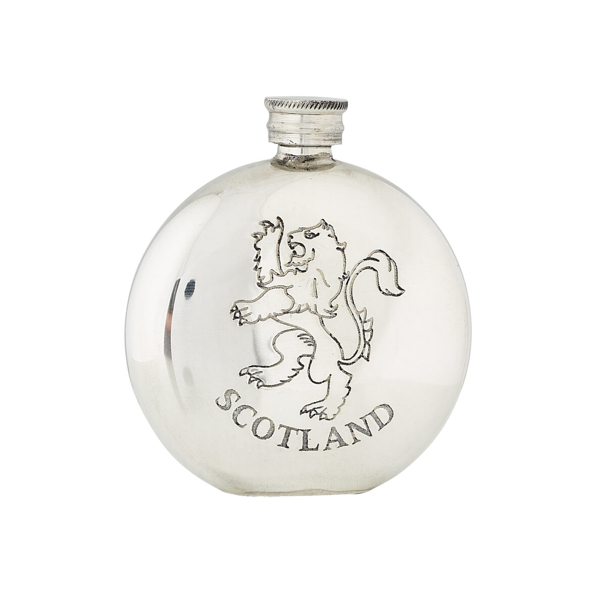 6oz Lion Rampant Scotland Pewter Flask