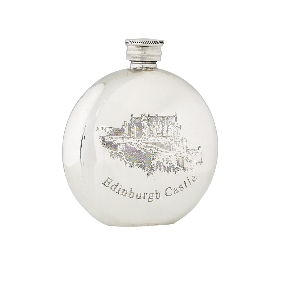 6oz Edinburgh Castle Pewter Flask