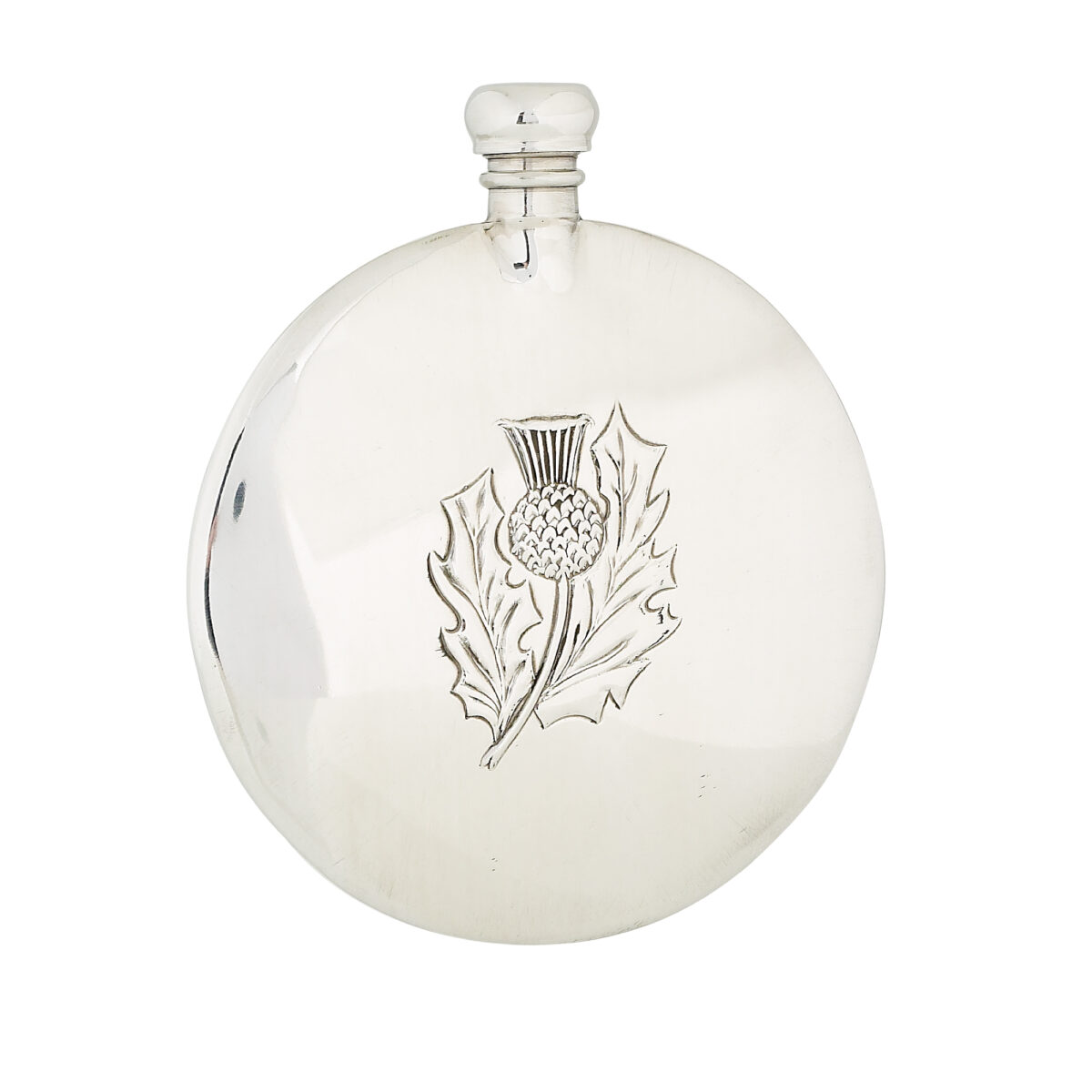 3oz Thistle Sporran Pewter Flask