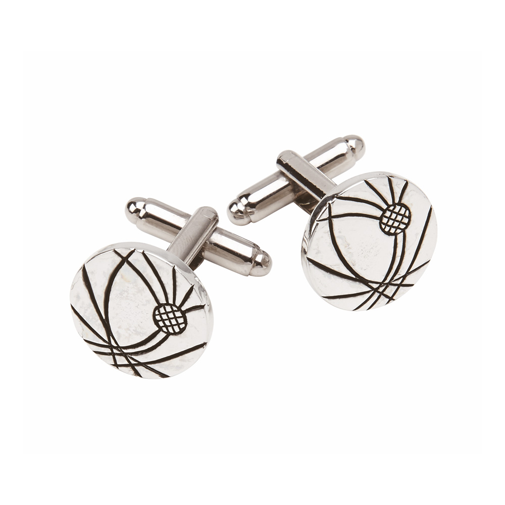 Etched Thistle Cufflinks