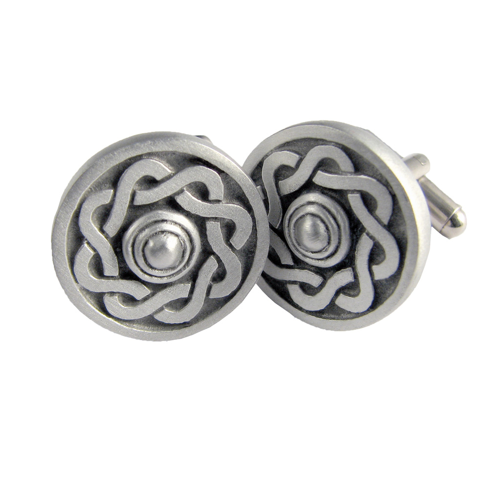 Celtic Shield Matt Cufflinks