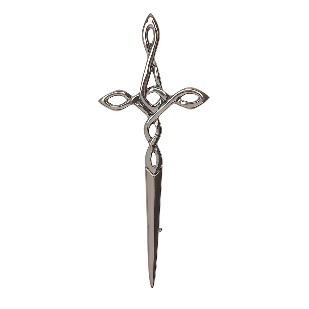 Gun Metal Grey Celtic Knot Kilt Pin