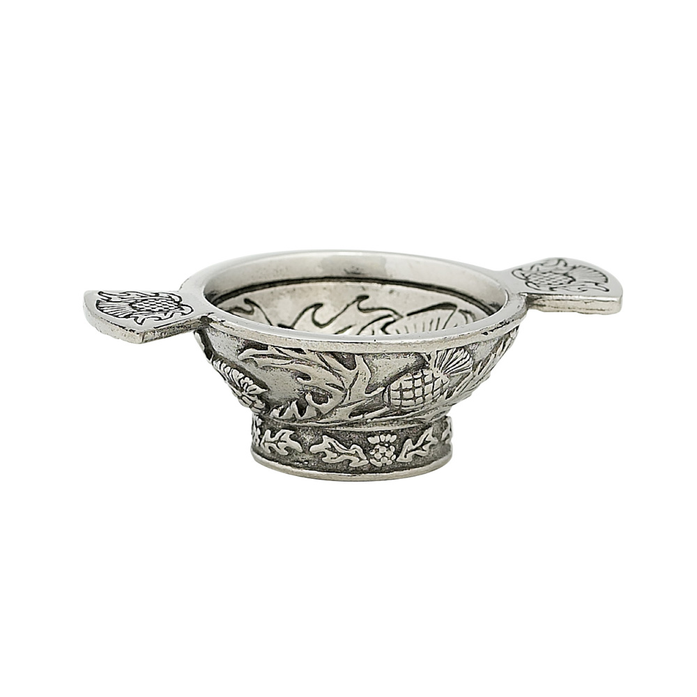 1.25" Thistle Mini Pewter Quaich