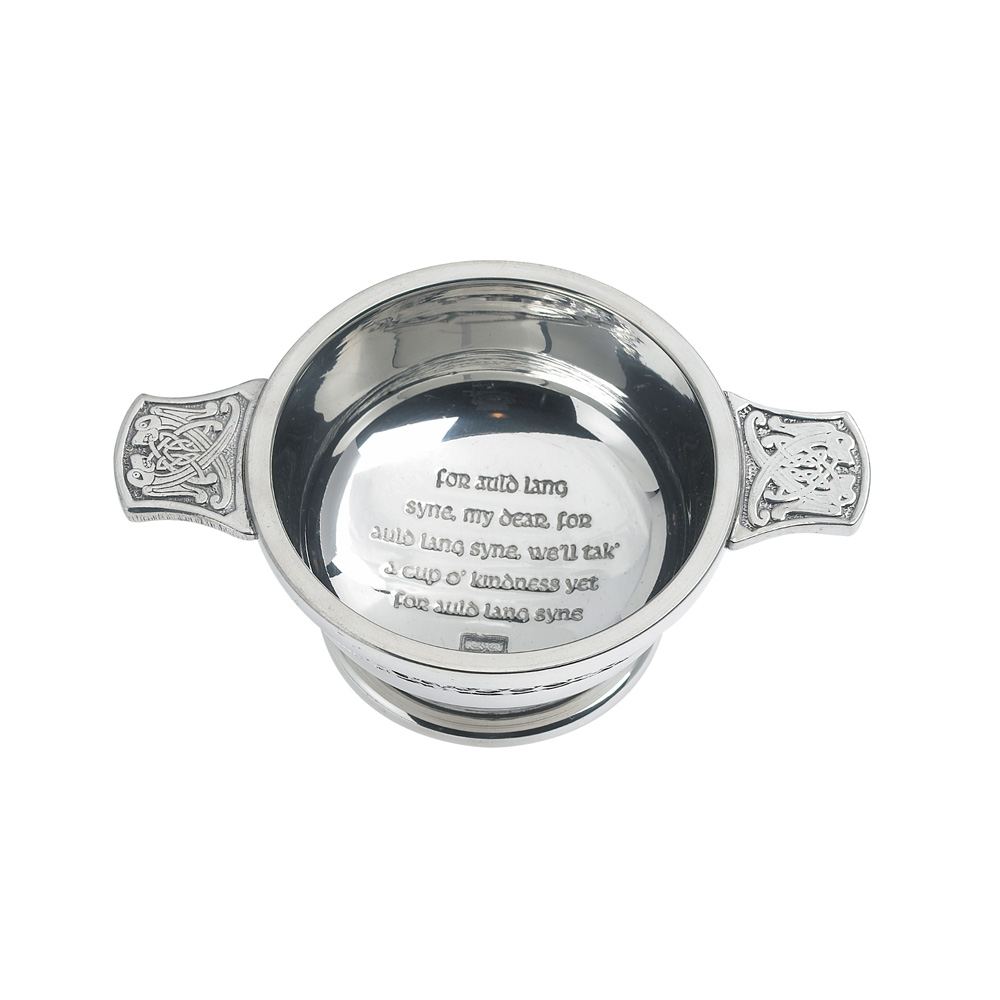 3" Auld Lang Syne Pewter Quaich