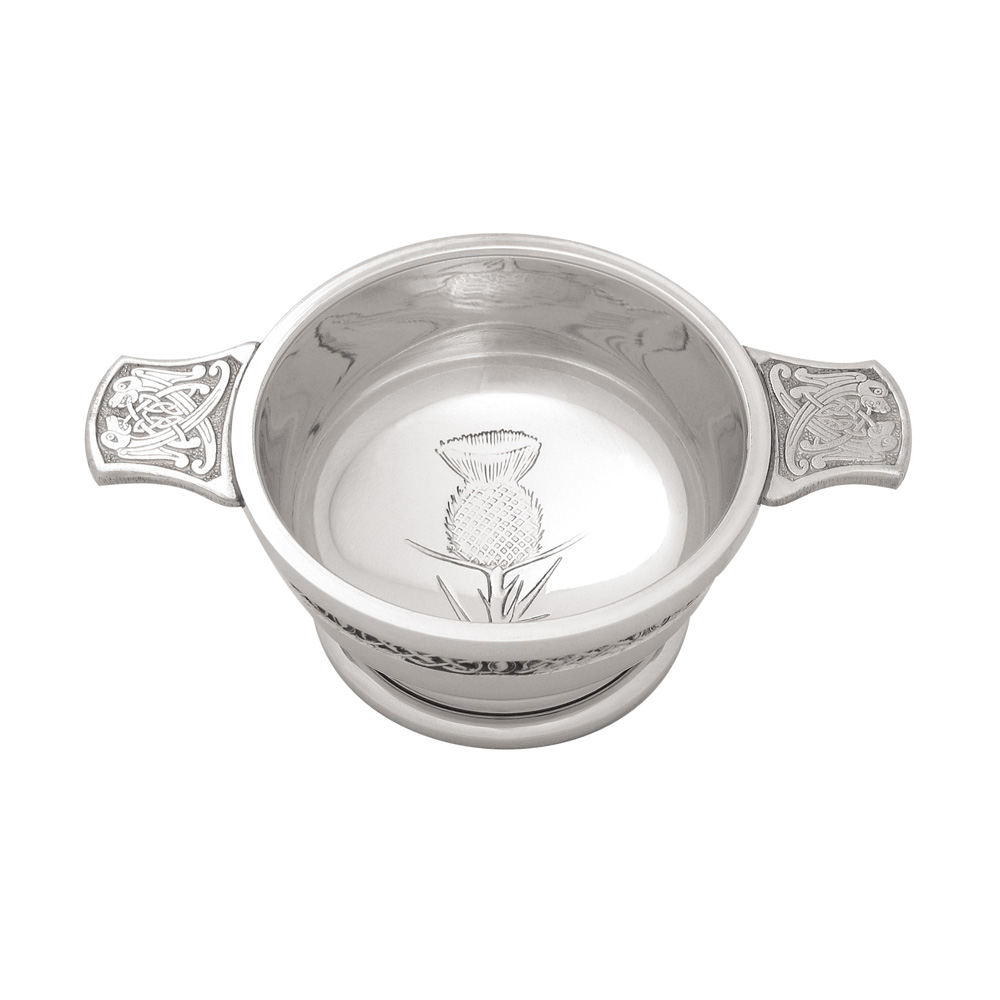 3" Thistle Chrome Plated Quaich