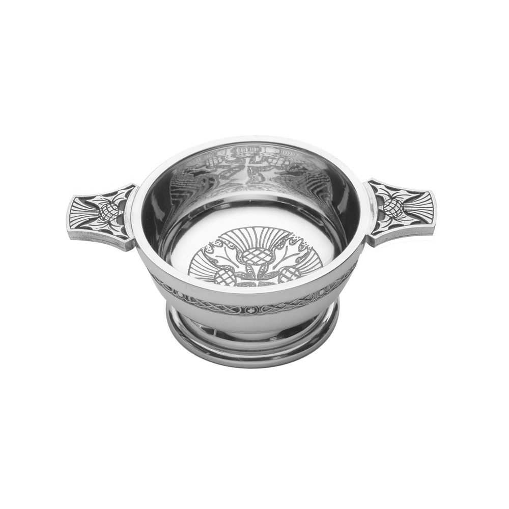 3" Thistle Pewter Quaich