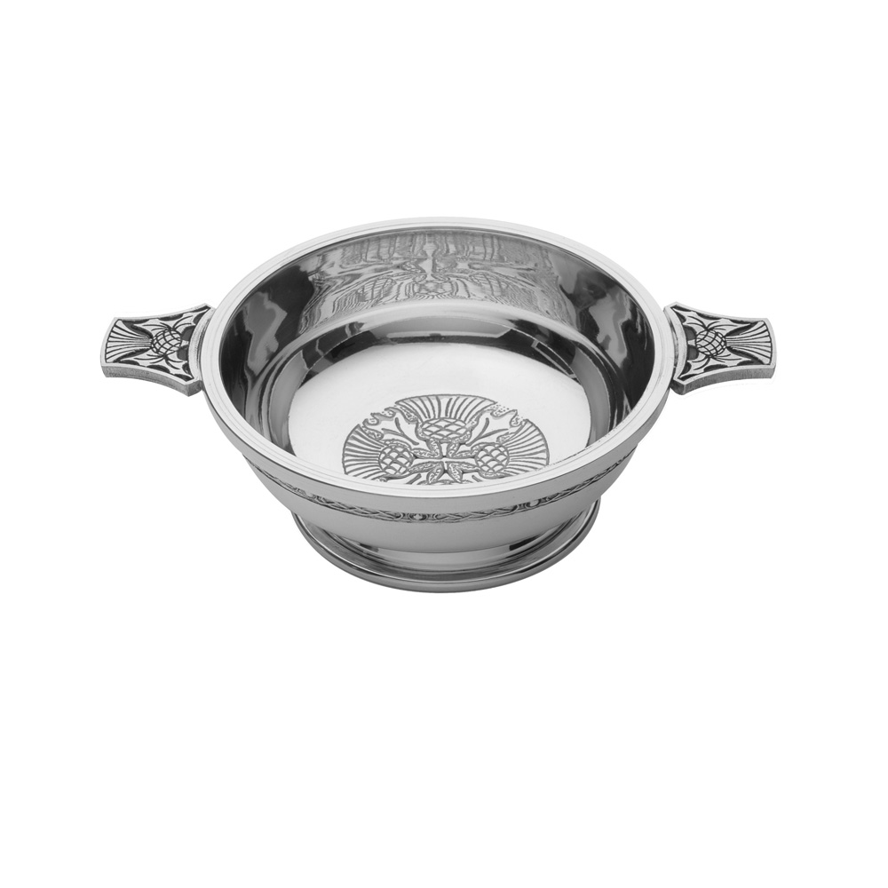 4" Thistle Pewter Quaich