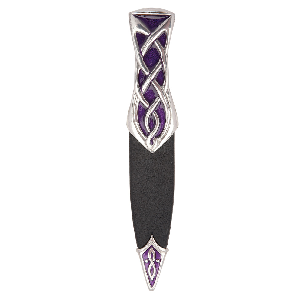 Strathy Celtic Purple Enamel Sgian Dubh