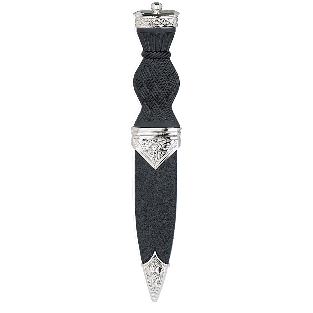 Celtic Plated Sgian Dubh With Plain Top