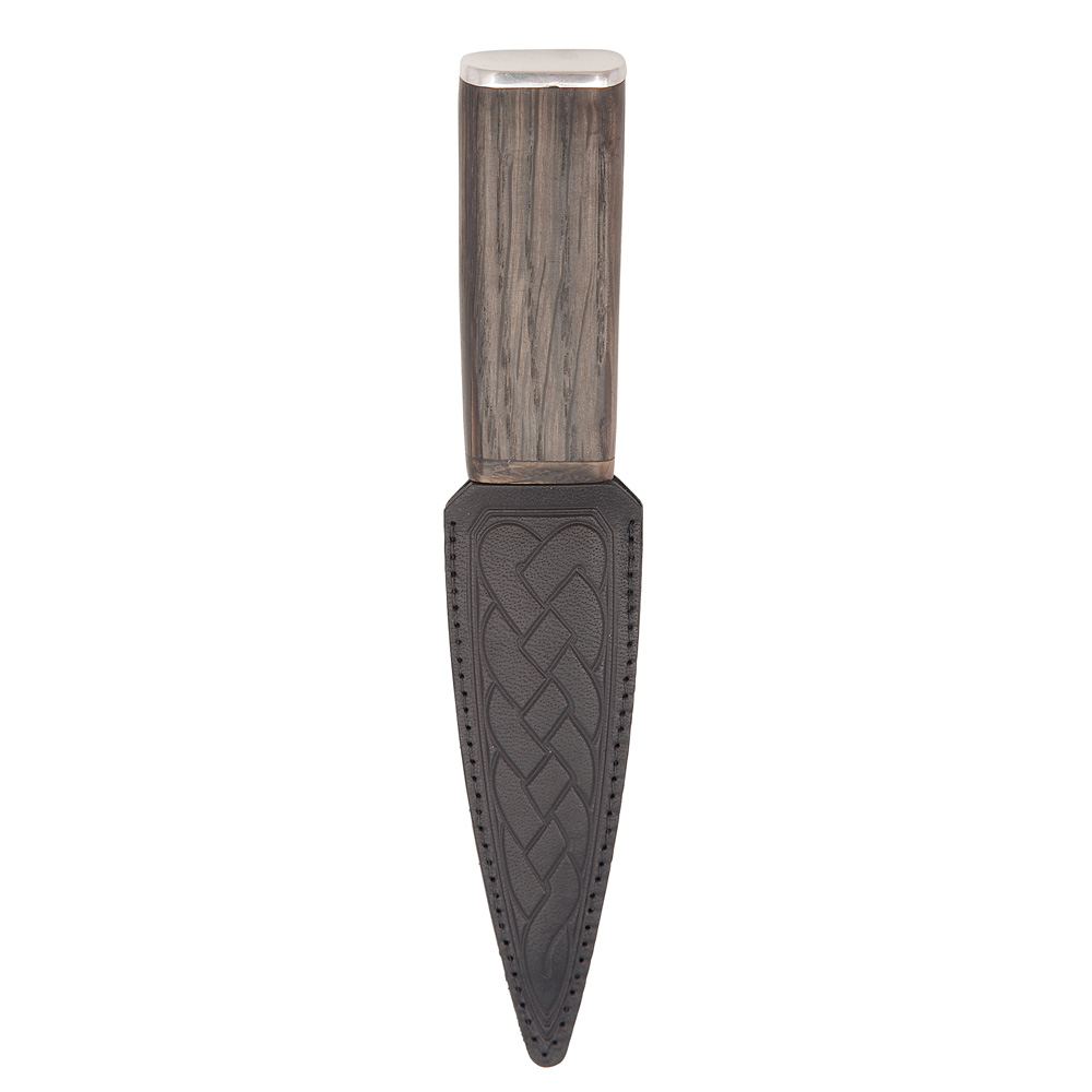 Bog Oak Arisaig Sgian Dubh With Pewter Cap