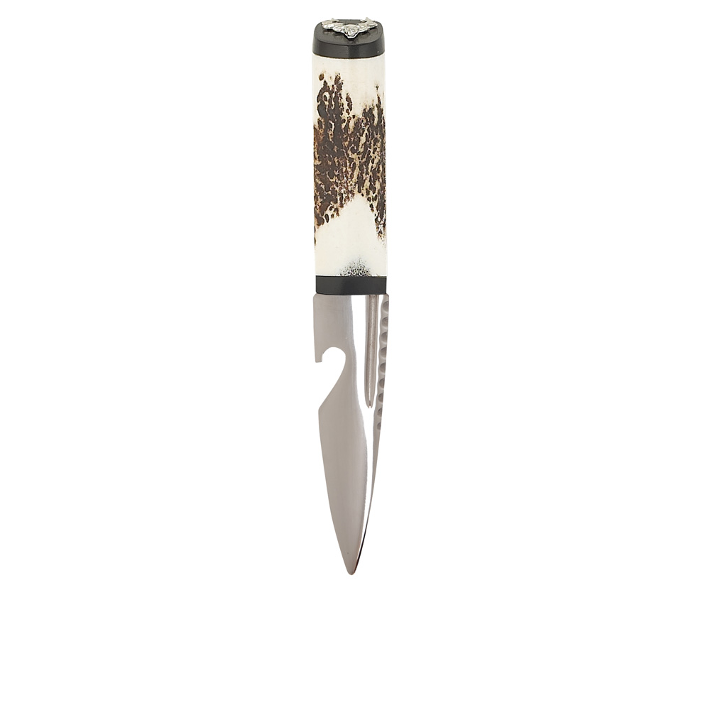 Staghorn Thistle Bottle Open Sgian Dubh With Blackwood