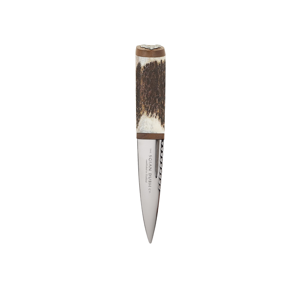 Scottish Staghorn Thistle Sgian Dubh With Walnut