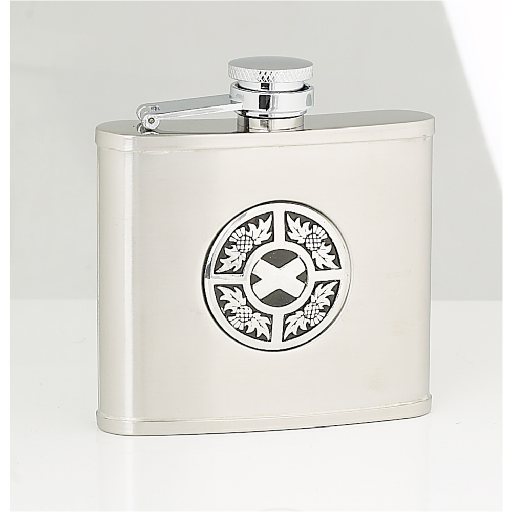 4oz Thistle & Saltire Stainless Steel Flask