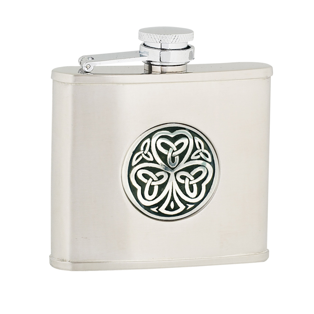 4oz Shamrock Stainless Steel Flask