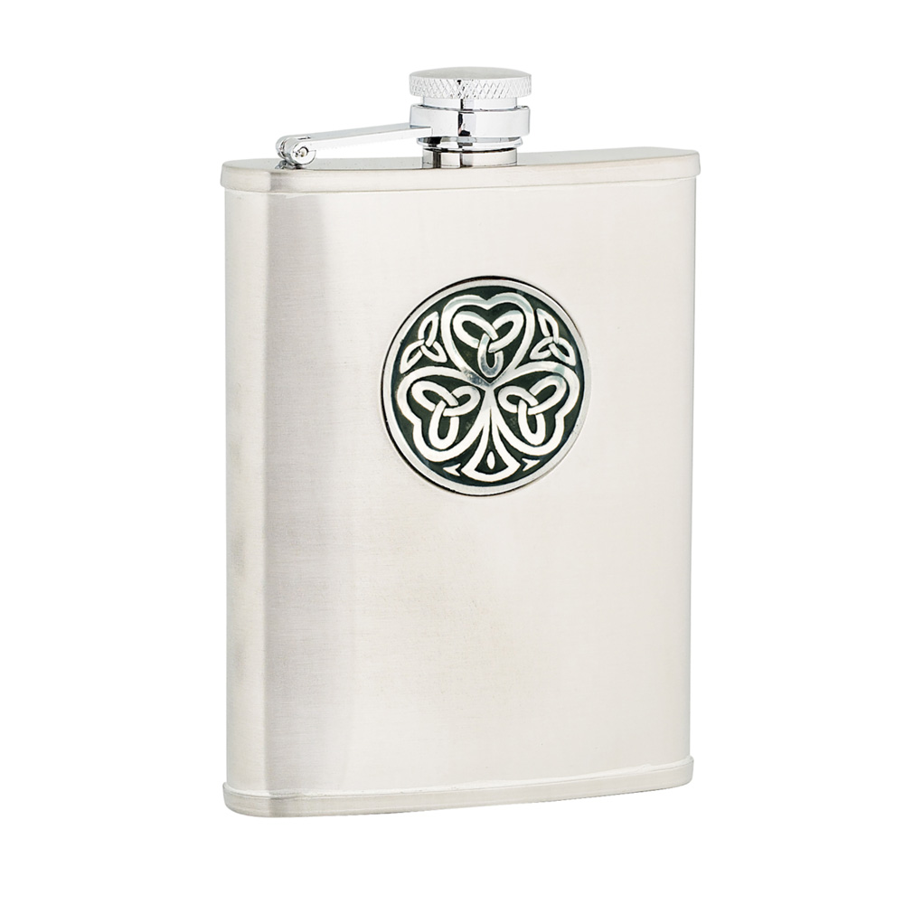 6oz Shamrock Stainless Steel Flask