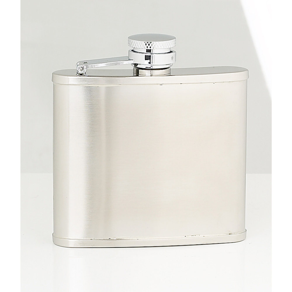 4oz Plain Satin Stainless Steel Flask