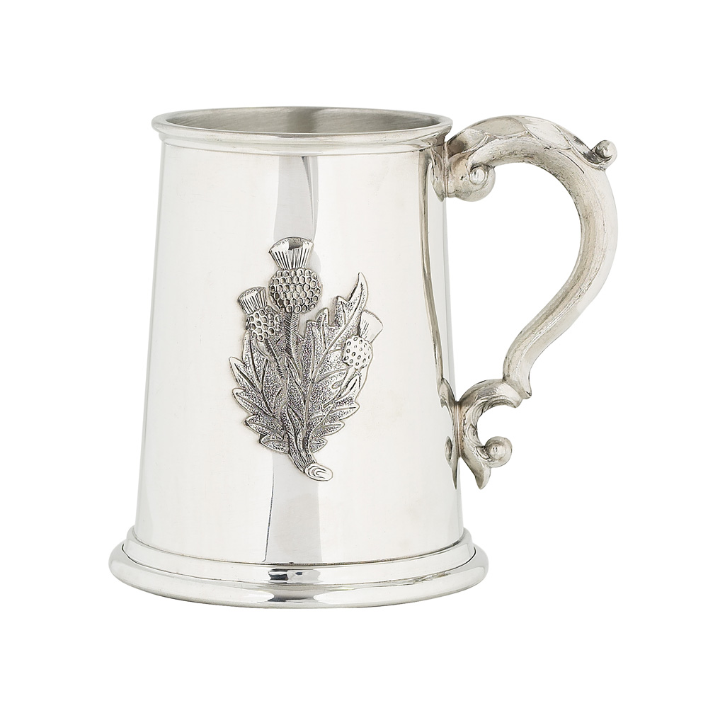 Thistle Pint Pewter Tankard