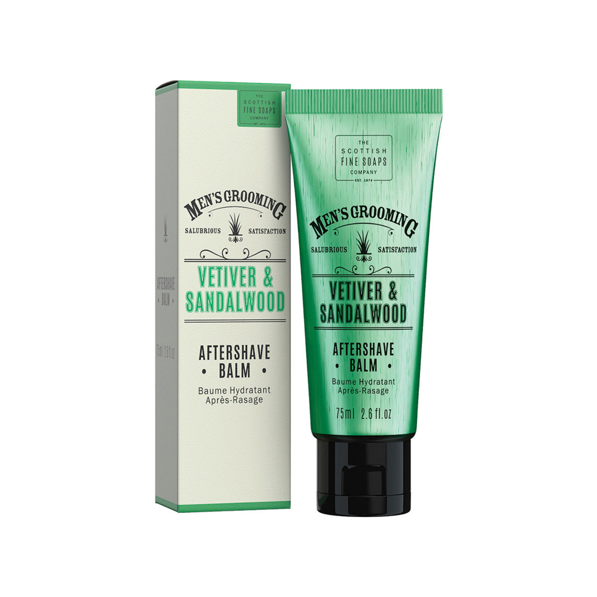 The Scottish Fine Soaps Company Men's Grooming Vetiver & Sandalwood Aftershave Balm - Soothing Post-Shave Care