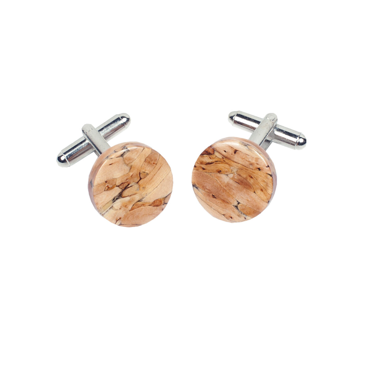 Natural Heathergems Round Cufflinks