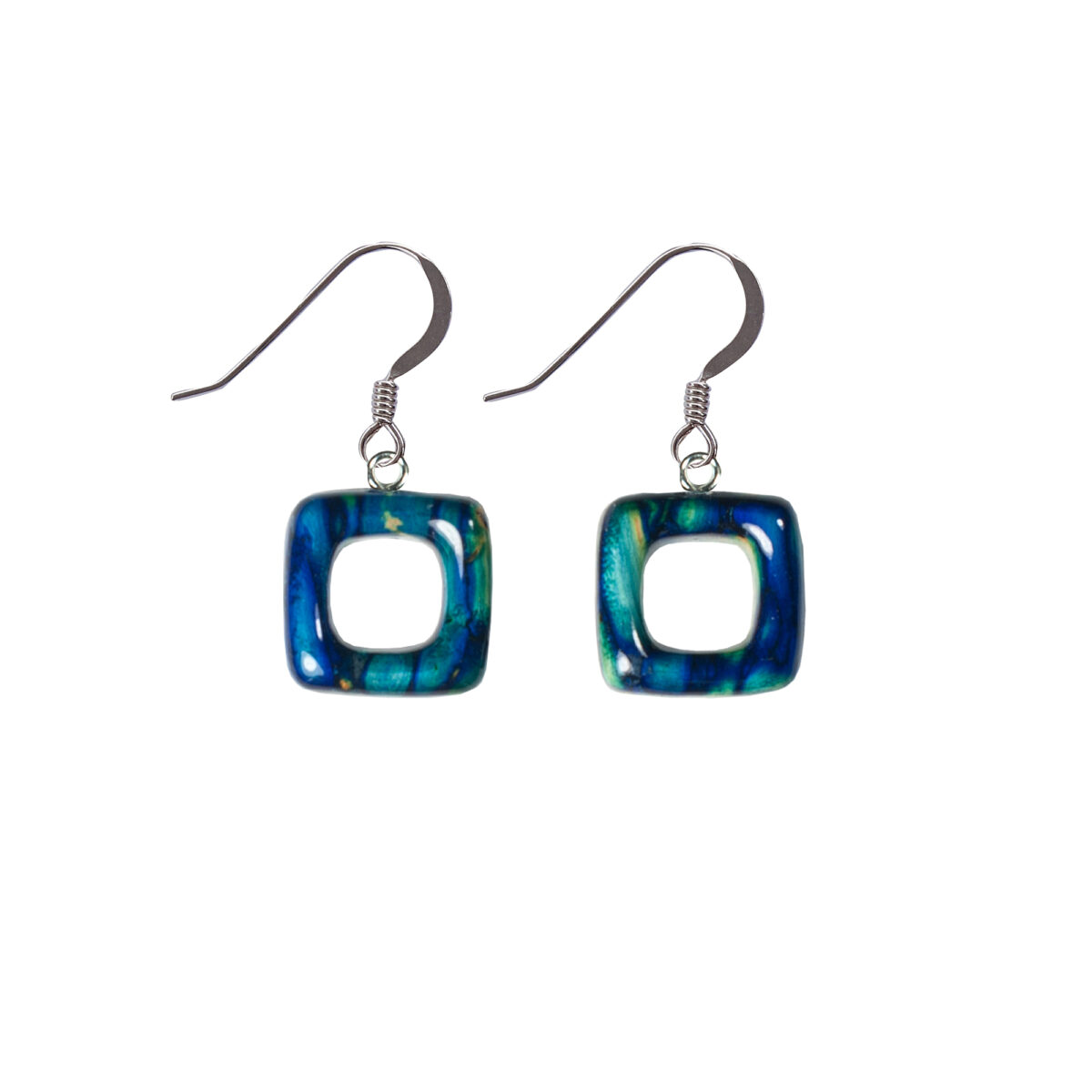 Open Square Drop Earrings