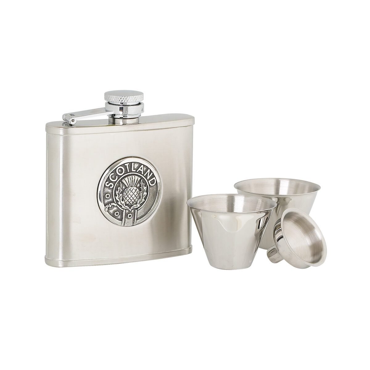 4oz Scotland Stainless Steel Flask Set