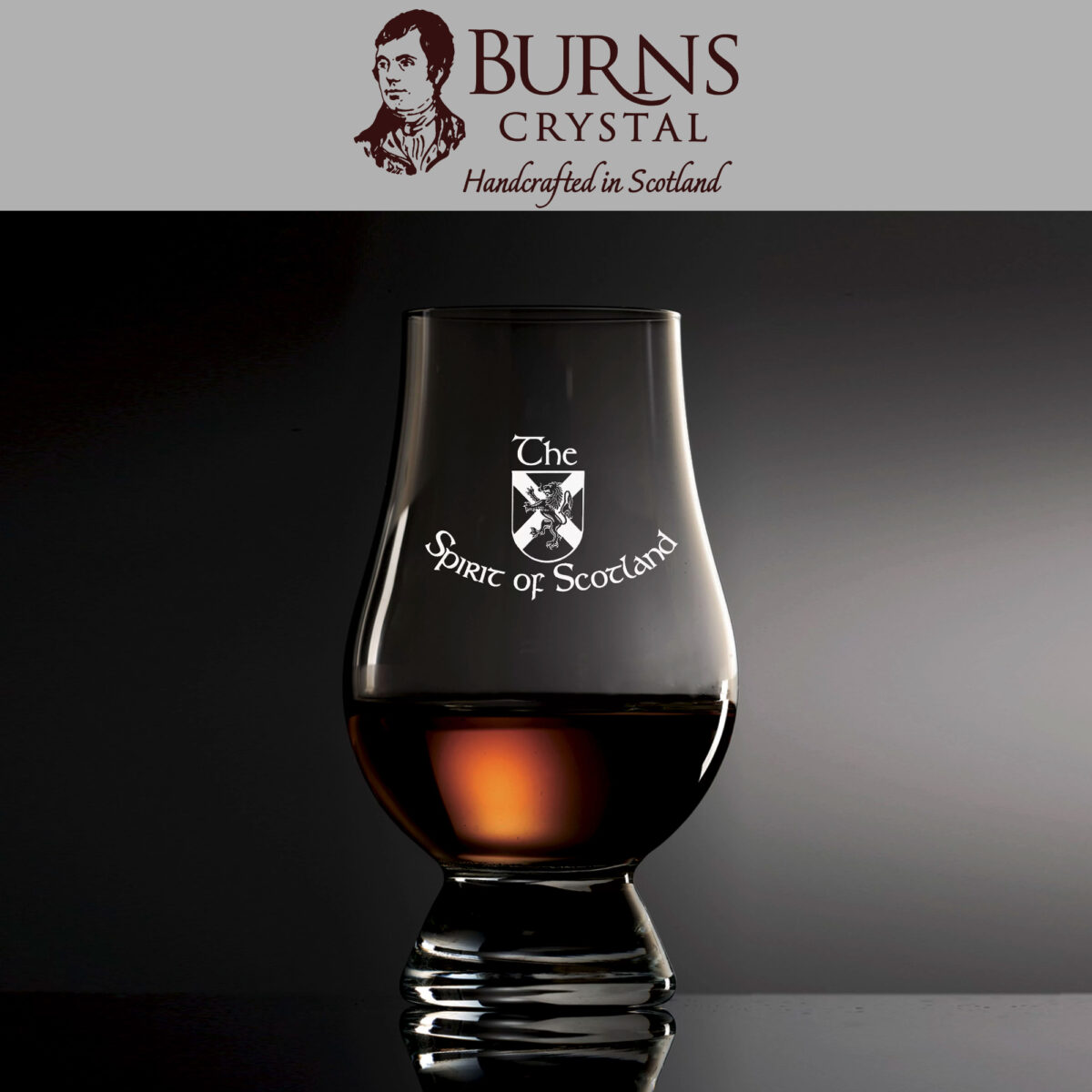 The Burns Crystal Glencairn Glass with "The Spirit of Scotland"