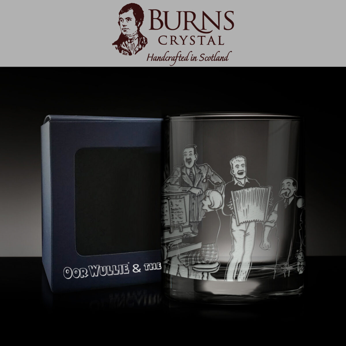 The Burns Crystal Scottish Novelty Broons Singalong Wrap Tumbler