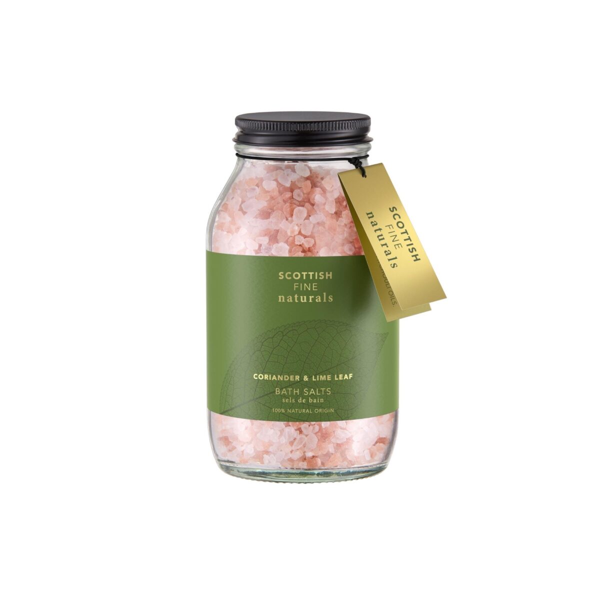 Scottish Fine Naturals Coriander & Lime Leaf Bath Salts - Spa-like Bath Experience