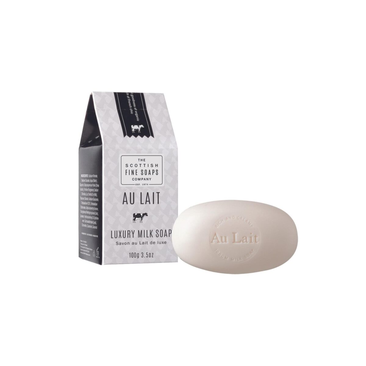 The Scottish Fine Soaps Company Au Lait Luxury Milk Soap Carton - Premium Bathing Experience