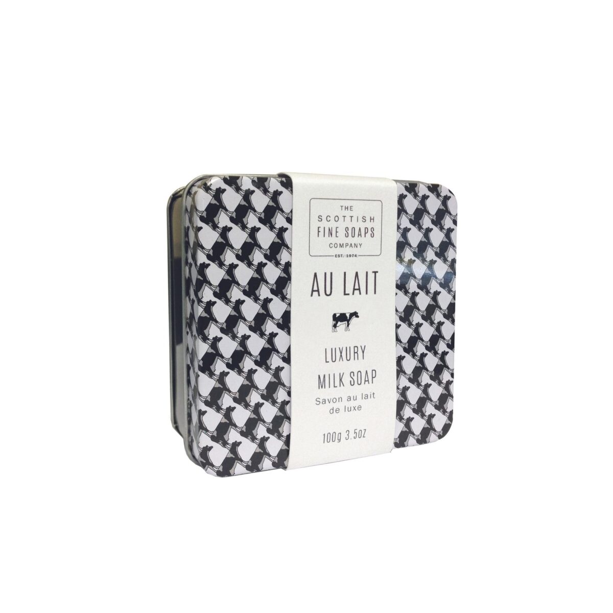 The Scottish Fine Soaps Company Au Lait Soap in A Tin - Luxurious Bathing Experience