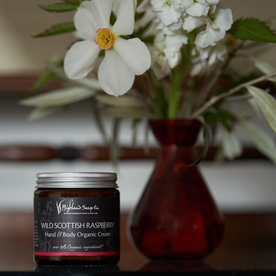 Wild Scottish Raspberry Organic Hand & Body Cream - Luxurious Hydration for Skin