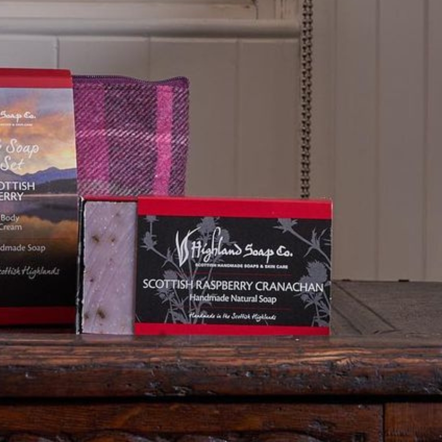 Handmade Soap - Scottish Raspberry Cranachan - Luxurious Handcrafted Soap with Traditional Scottish Fragrance