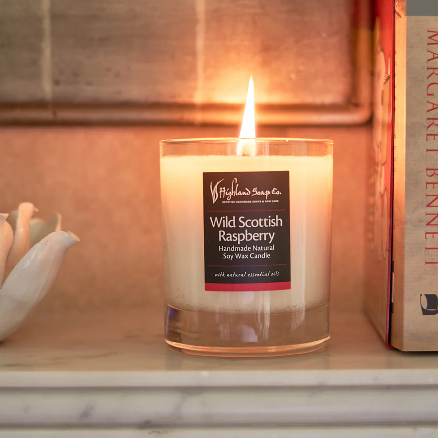 Wild Scottish Raspberry Soya Wax Candle - Warm and Inviting Fragrance for Your Home