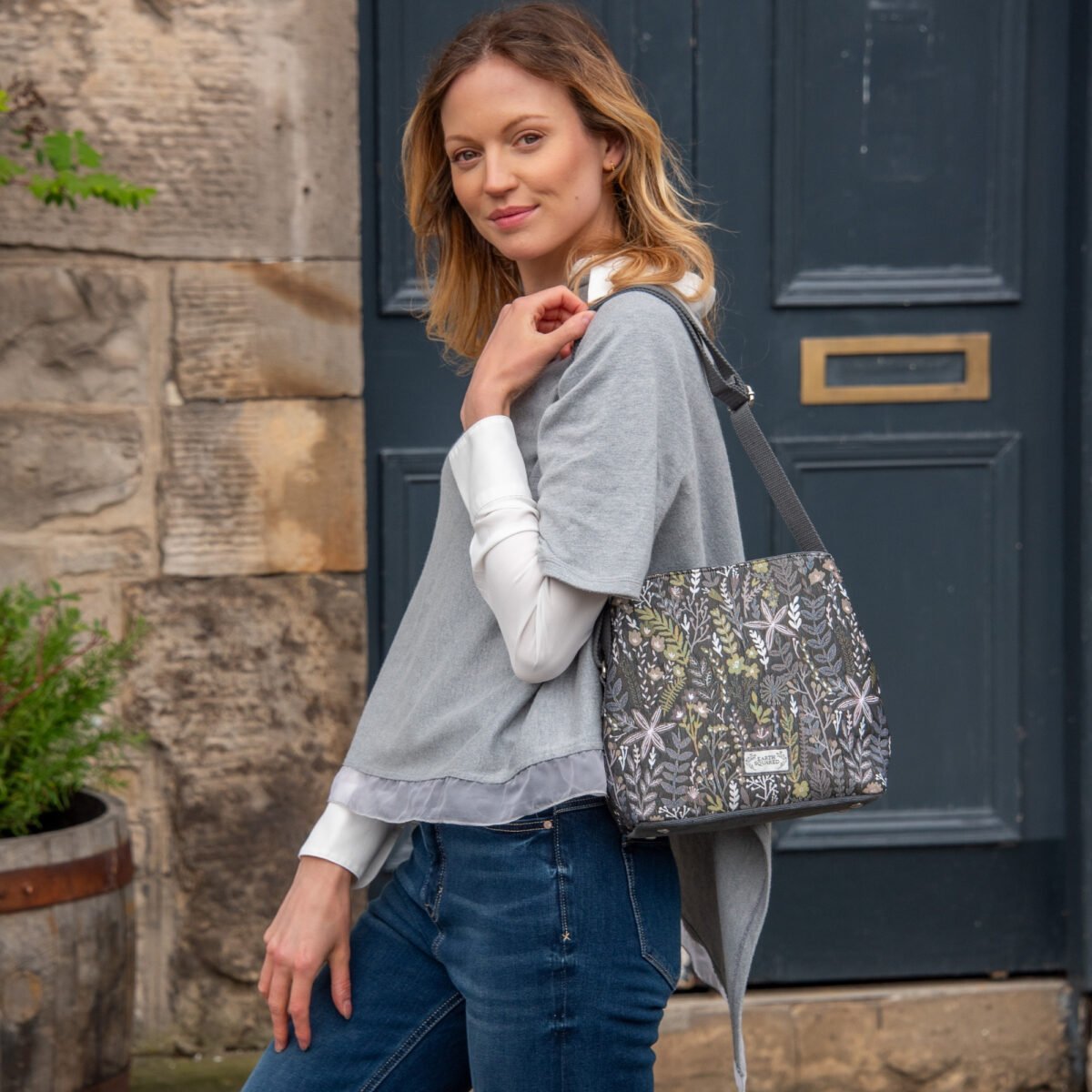 Elegant and spacious Autumn Jacquard Logan Bag from Earth Squared