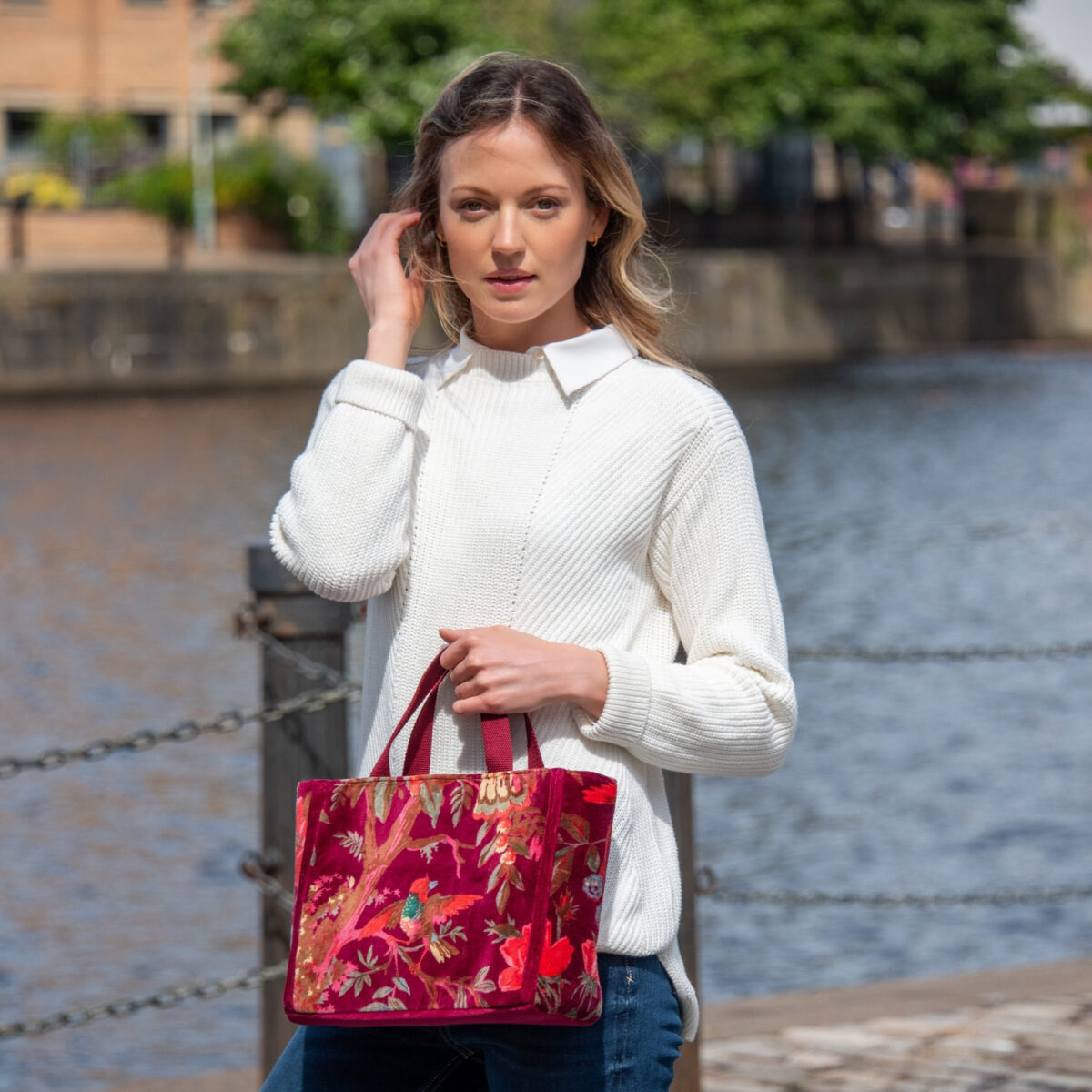 Luxurious Eden Velvet Tote Bag from Earth Squared