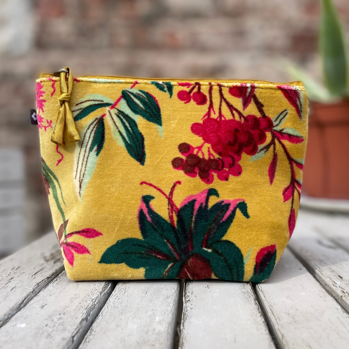 Luxurious Eden Velvet Makeup Bag from Earth Squared