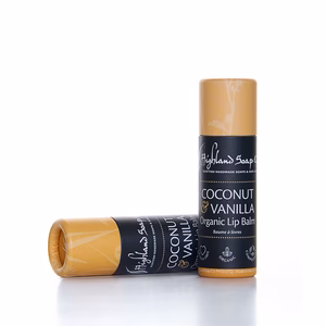 Coconut & Vanilla Organic Lip Balm – Creamy, Comforting & Handmade in Scotland