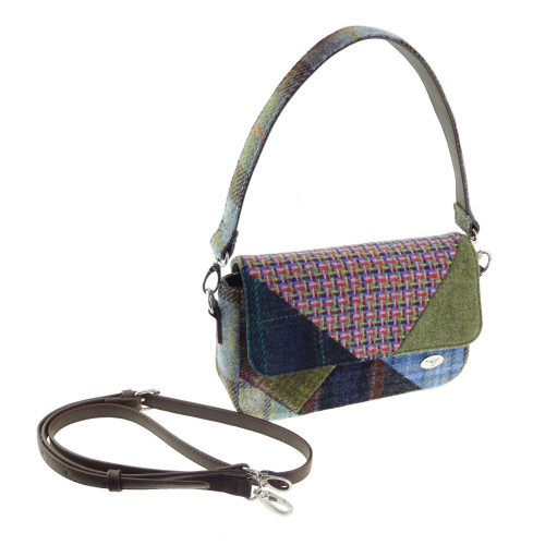 Glen Appin Harris Tweed ‘Clunie’ Small Patchwork Bag – A Colourful Collage of Highland Heritage