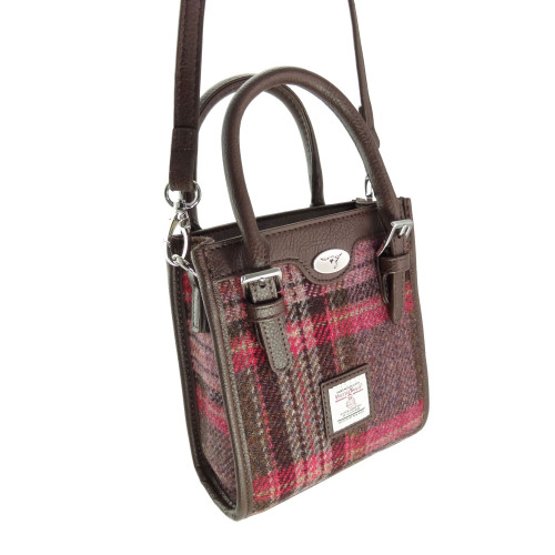 Glen Appin Harris Tweed ‘Keltie’ Tall Mini Tote Bag – Slim, Structured, and Full of Highland Charm